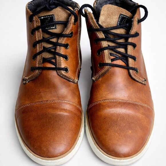 Bullboxer Men’s Leather Boots EU 41 US 8.5 Brown Cap Toe Lace Zip Portugal main image 7